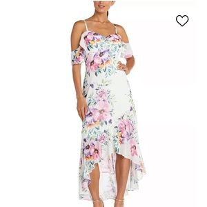 Night way cold-shoulder high low gown